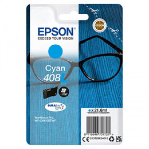 Epson 408L (C13T09K24010) cyan - originálny Epson 408L (C13T09K24010) cyan - originálny